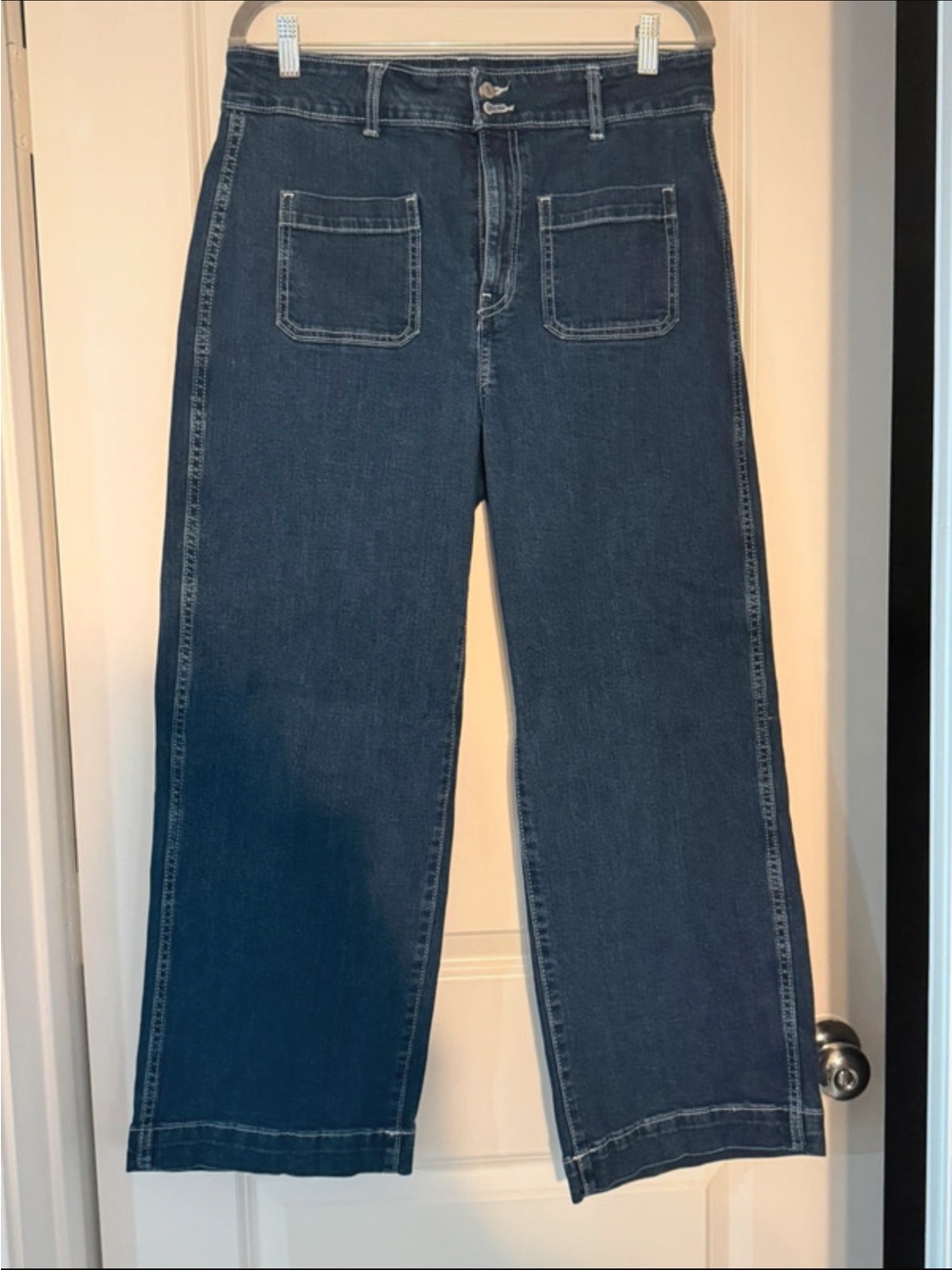 Old Navy Women’s Navy Blue Wide-Leg Jeans
